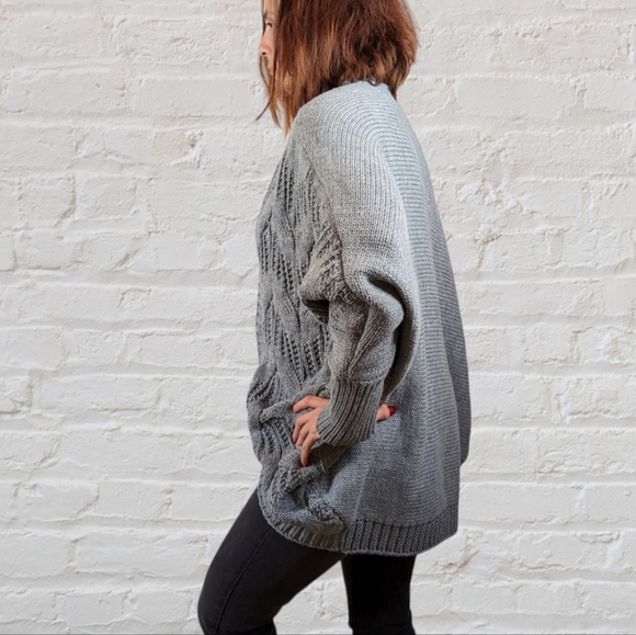 ENTRO Long Sleeve Cable Knit Cardigan ~ NWT - Picture 4 of 10